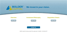 Tablet Screenshot of boldercapital.com